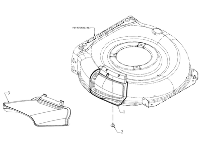 Side Discharge Chute Diagram and Parts List for 12AVB2M5345 2019 Yard Machines Lawn Mower